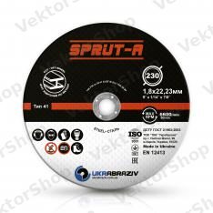 Круги отрезние "Sprut-A" 115 x 1 x 22.2 (в уп. 25 шт)