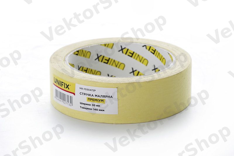 Стрічка клейка малярна MR-7030472P преміум 30мм*40м UNIFIX