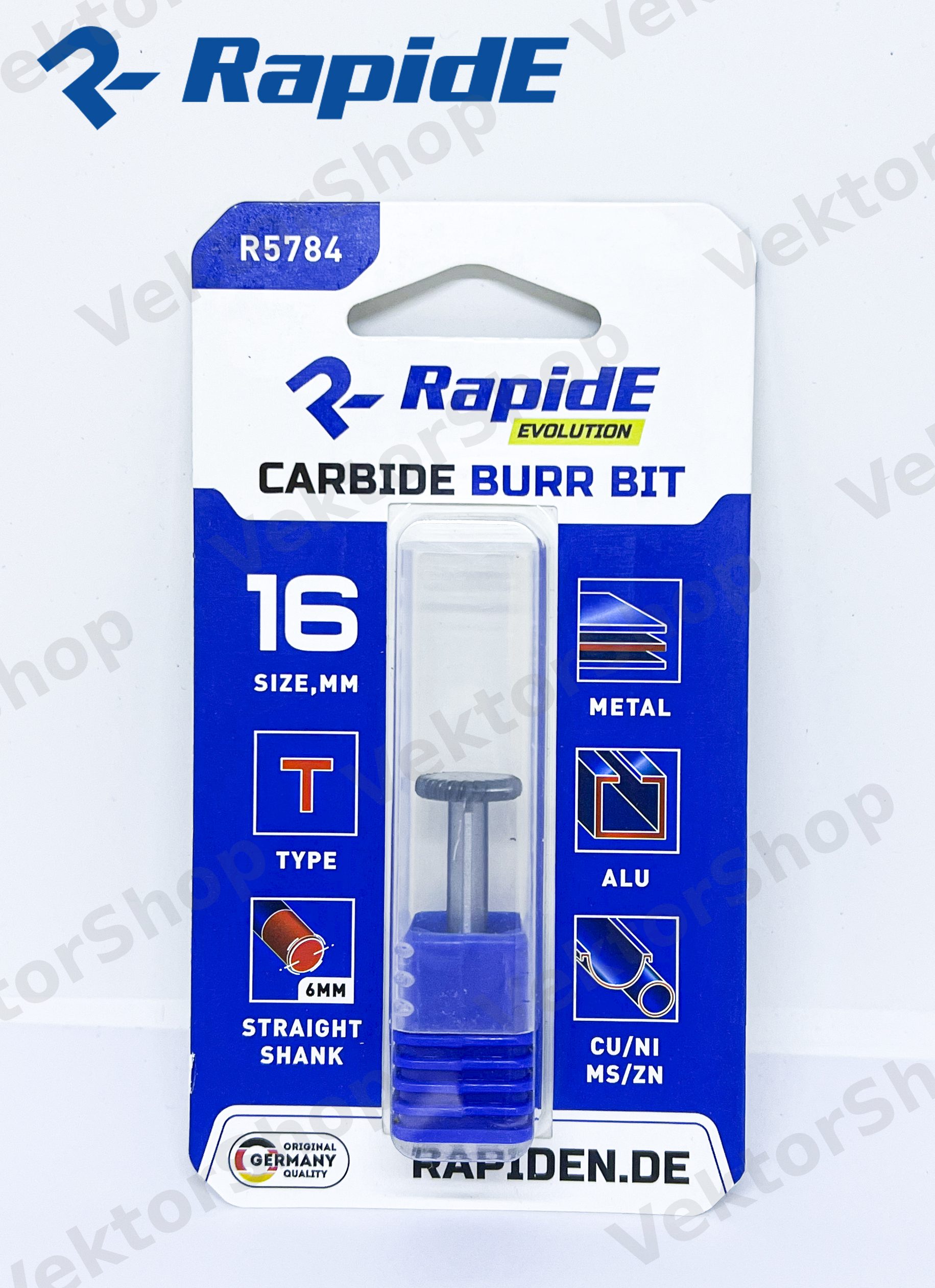Борфреза твердосплавна RapidE R8782 Тип T D=12mm (T1202M06) Т-подібна